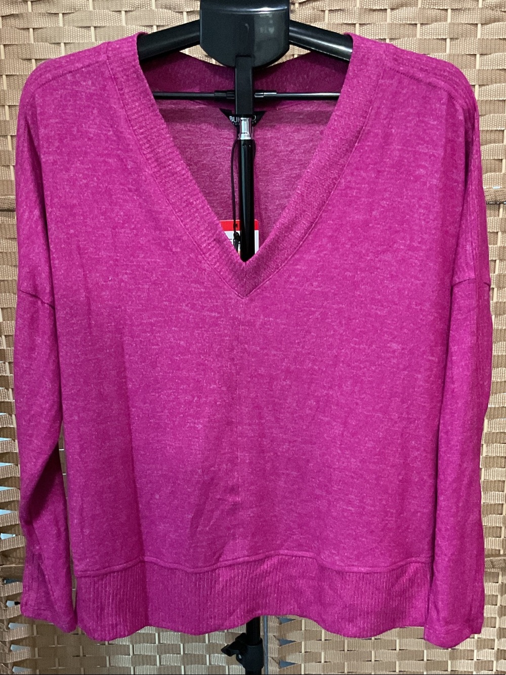 Buffalo David Bitton Raspberry Mix V-Neck Pullover Sweater